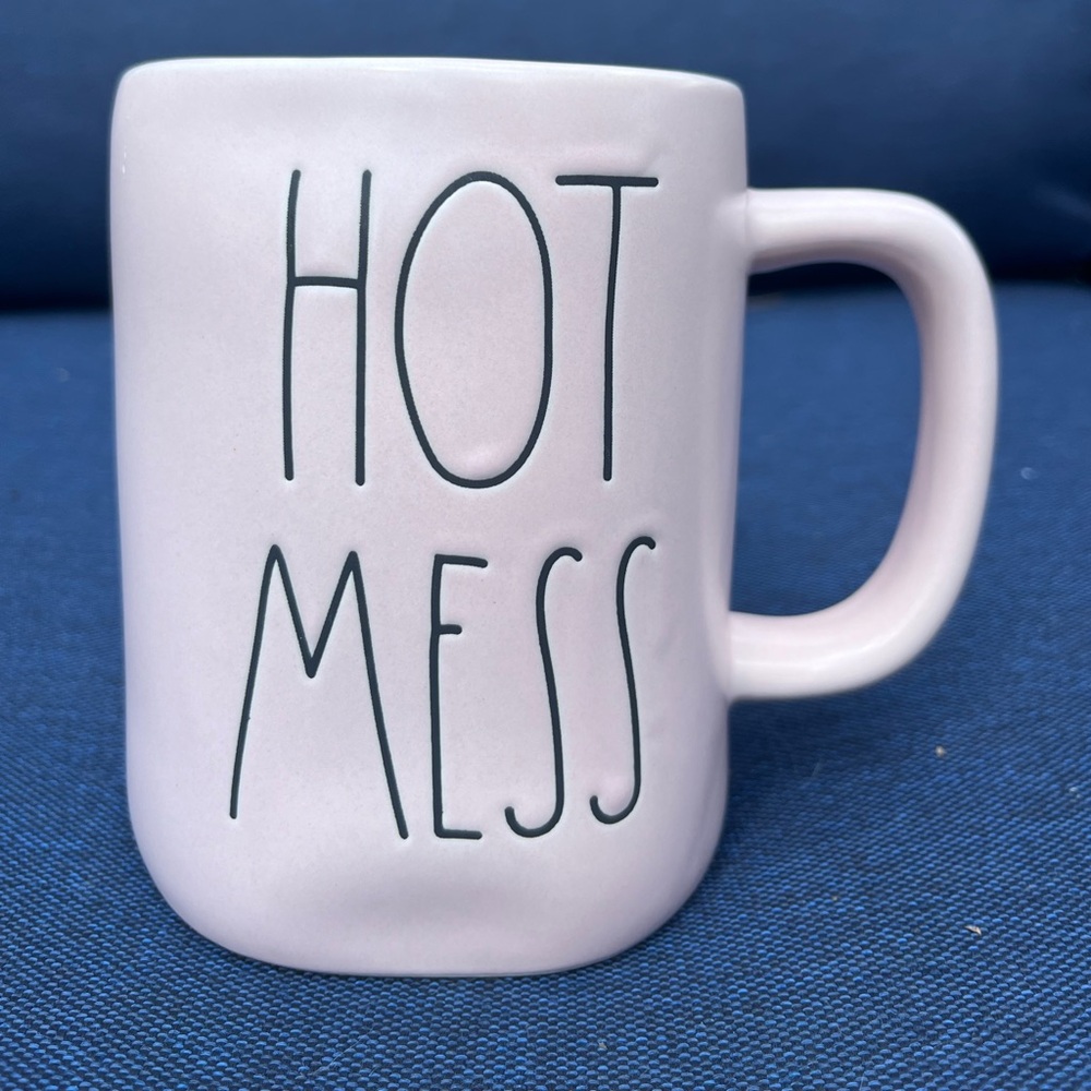 Rae Dunn HOT MESS pink mug excellent